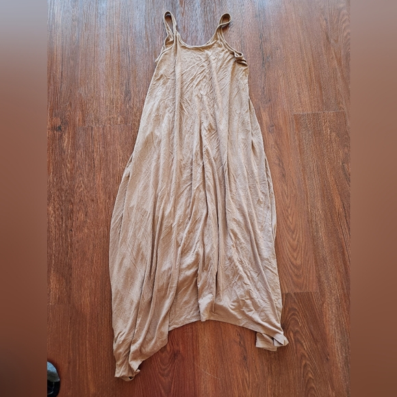 T by Alexander Wang Tan Tank Dress Maxi Sleeveless - Picture 1 of 2